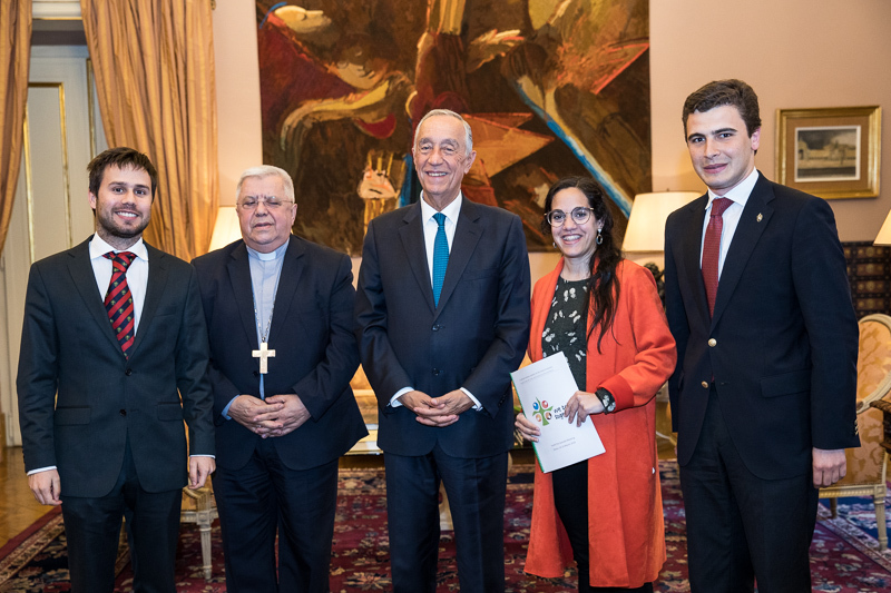 Presidente da República recebeu os 3 jovens portugueses que participaram no pré-sínodo